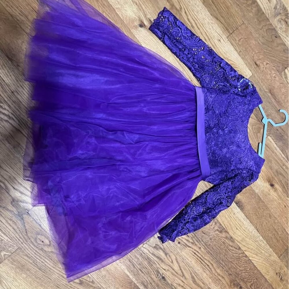 Purple Long Sleeve dress size 8-9